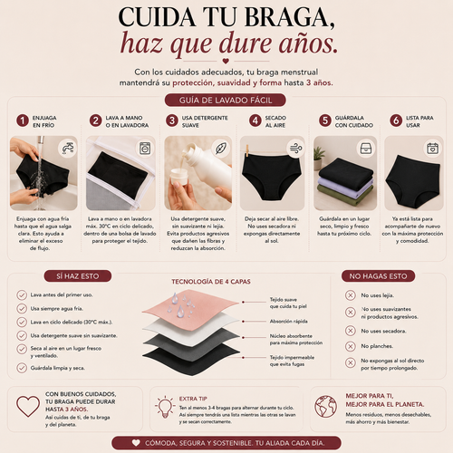  Braga menstrual sin costuras de talle alto