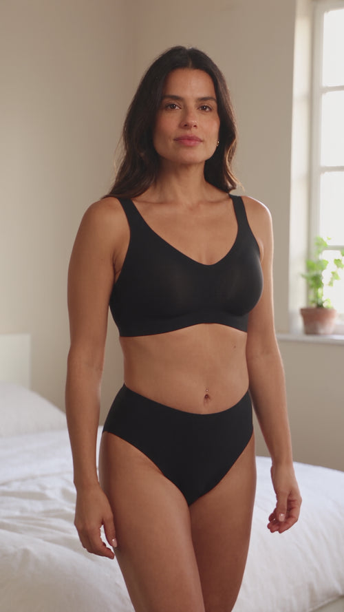  Braga menstrual sin costuras de talle alto